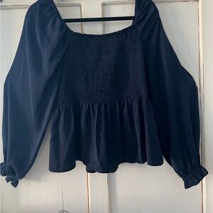 Smocked Peplum Top